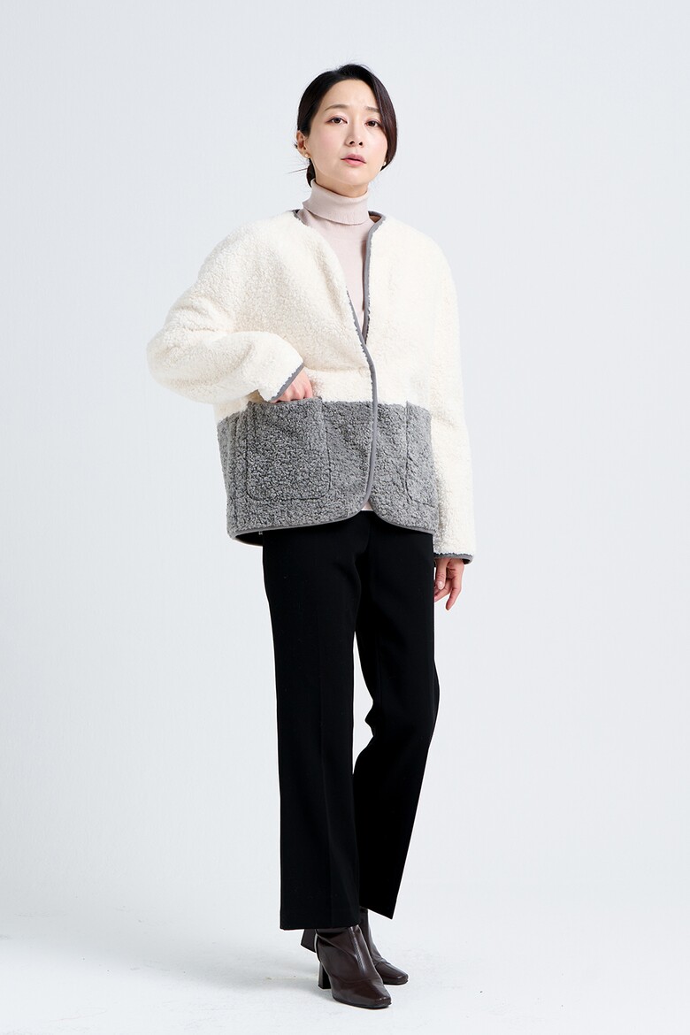 코트 모델 착용 이미지-S18L10