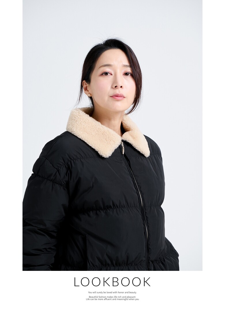 패딩 모델 착용 이미지-S1L39