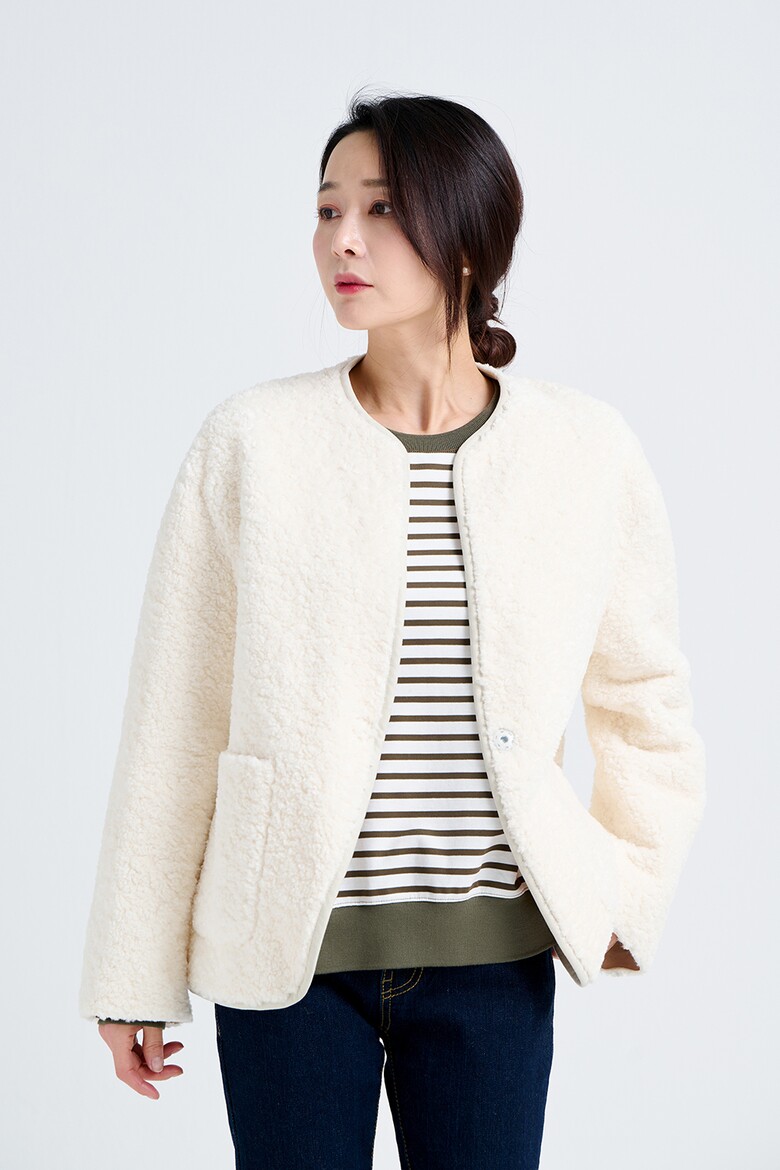 코트 모델 착용 이미지-S17L25