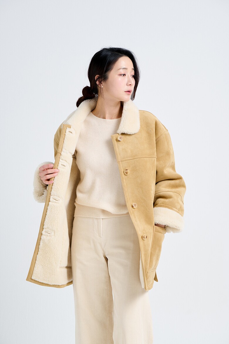 코트 모델 착용 이미지-S18L15