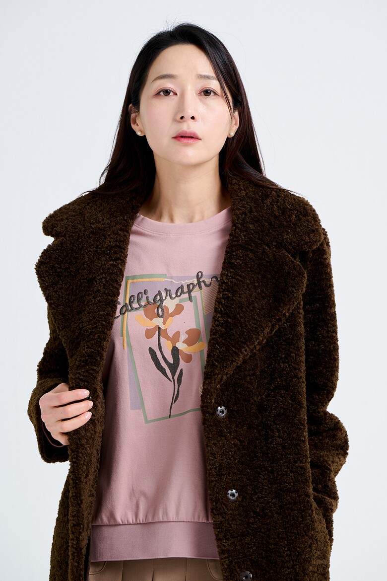 코트 모델 착용 이미지-S19L9