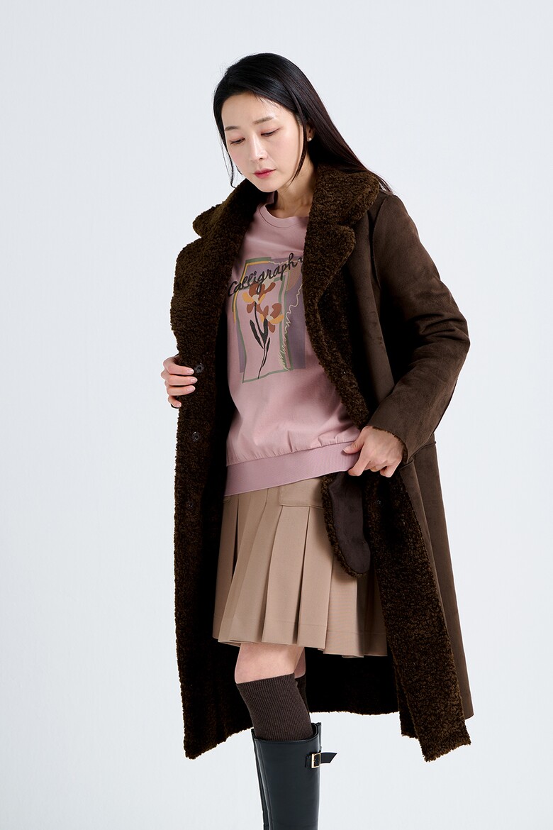 코트 모델 착용 이미지-S19L13