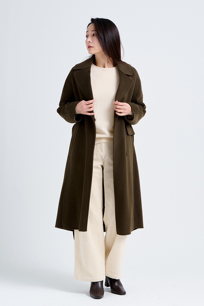 코트 모델 착용 이미지-S19L16