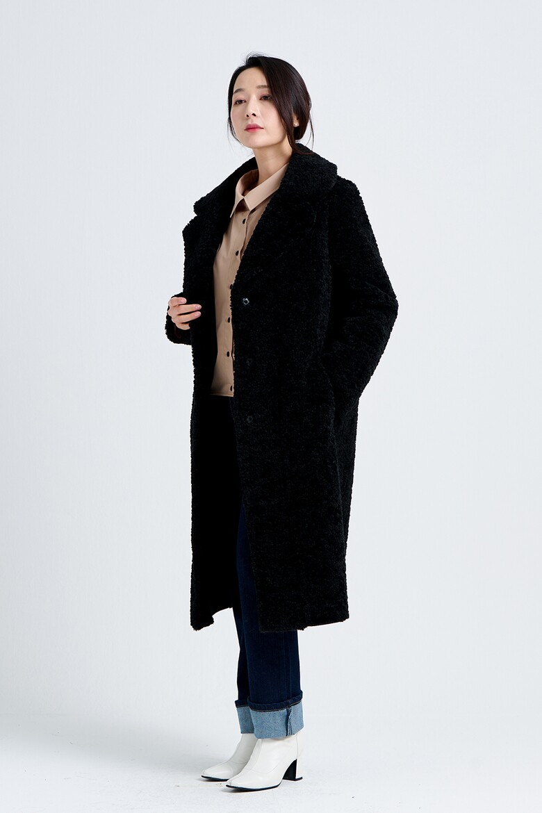 코트 모델 착용 이미지-S19L9