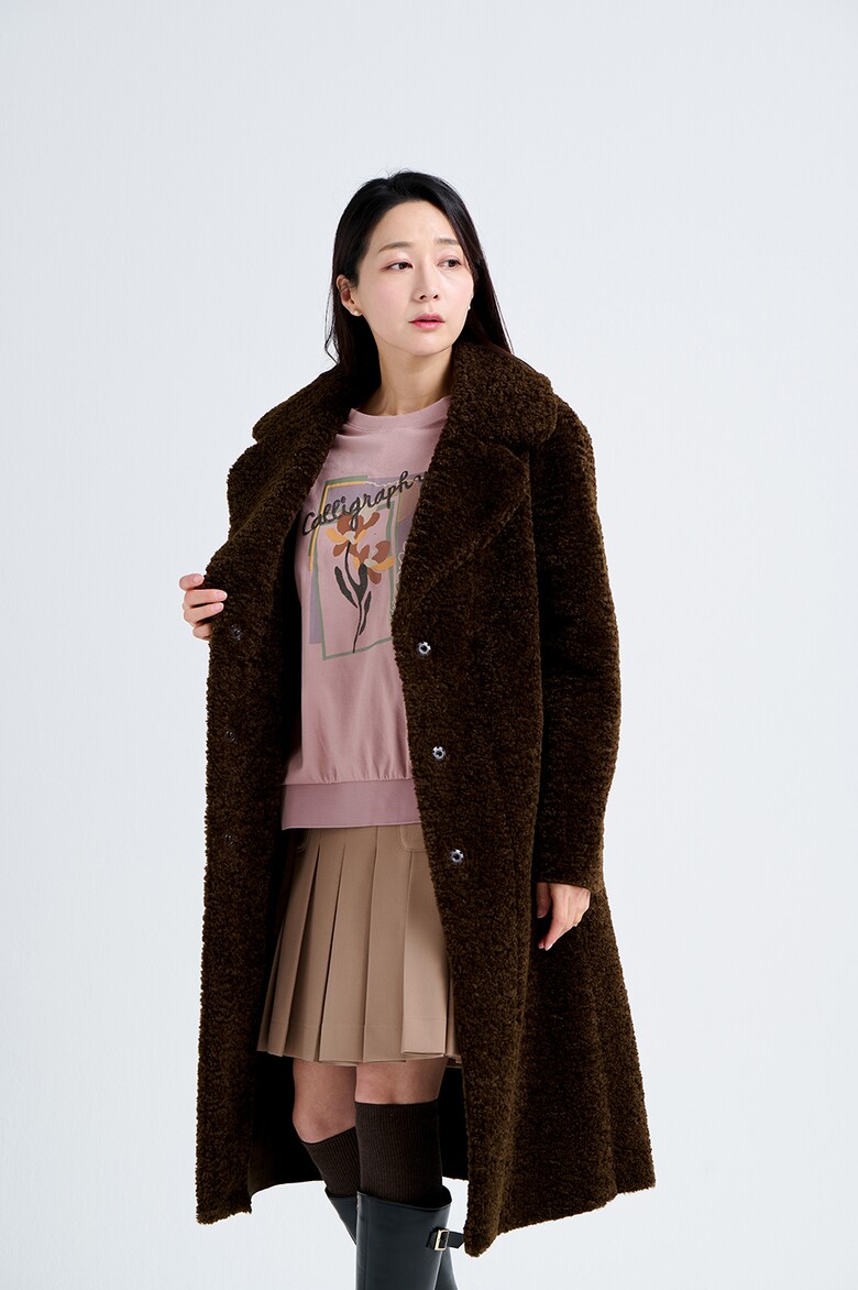 코트 모델 착용 이미지-S19L7