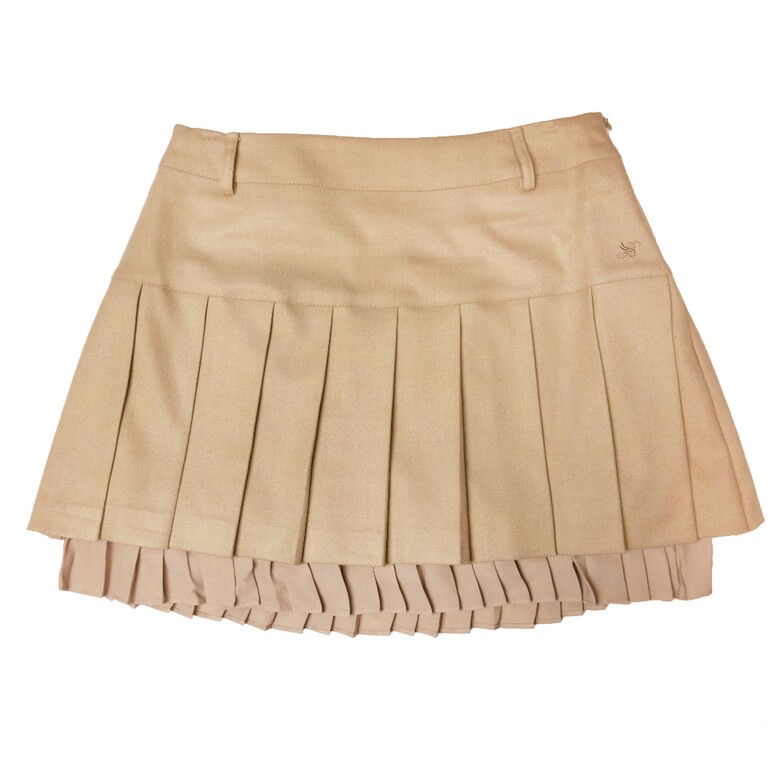 미니 스커트 머스타드 색상 이미지-S31L2