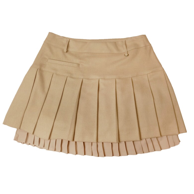 미니 스커트 머스타드 색상 이미지-S31L3