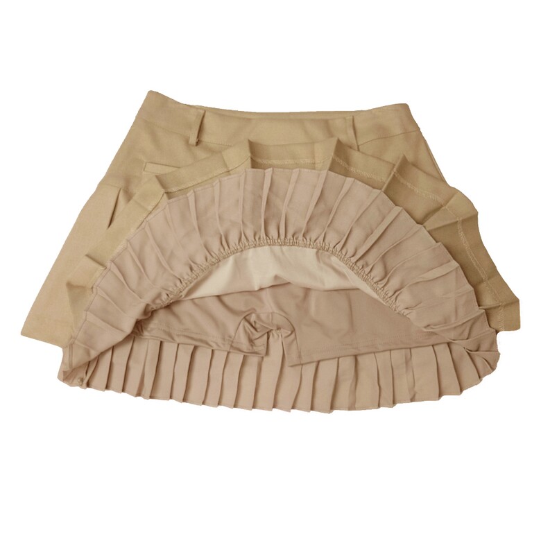 미니 스커트 머스타드 색상 이미지-S31L4