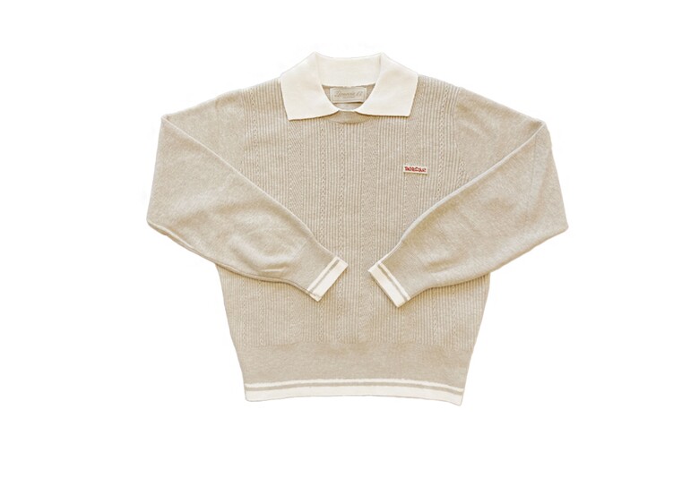 긴팔 티셔츠 크림 색상 이미지-S4L5